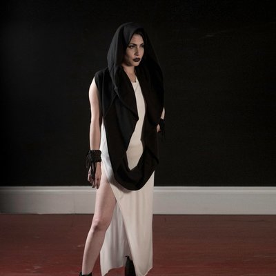 (((sample piece))) bone side slit dress