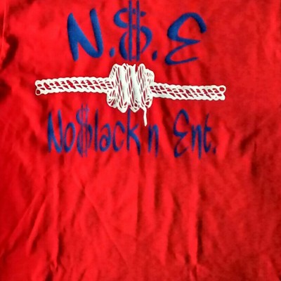 N$e no$lacknent. (red,royalblue&white) business t-shirt.
