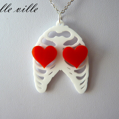 Doctor who two hearts necklace