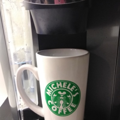 Starbucks inspired coffee mug