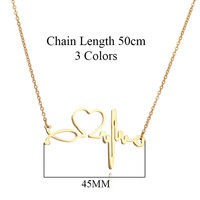 Heartbeat Love Stethoscope Cardiogram Stainless Steel Pendant Necklace for Girls - Thumbnail 3