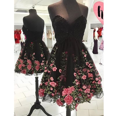Unique sweetheart homecoming dress, gorgeous black homecoming dress, short homecoming dress, junior lovely homecoming dress, graduation dress, pd15114