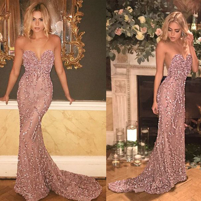 Luxury prom dress, sparkly beading prom dress, sweet heart prom dress, mermaid prom dress, evening dress, long prom dress, pd15098