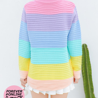 PASTEL RAINBOW SWEATER - Thumbnail 2