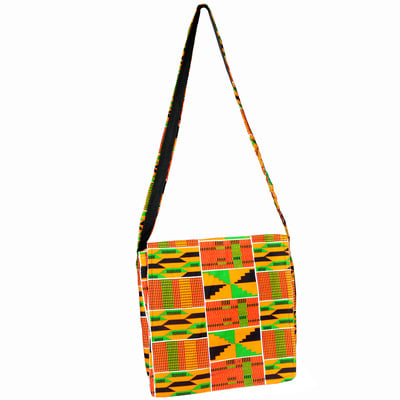 Kente print african fabric crossbody bag shoulder bag side bag messenger bag 