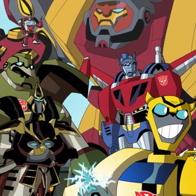 Transformers animated - arrival to earth poster