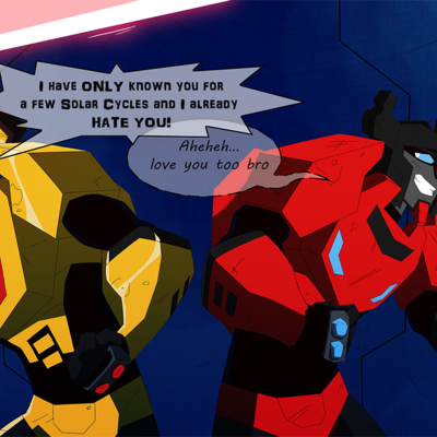 Transformers animated - sunny and sides's misadventures poster