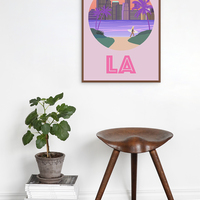 Los Angeles, LA, LaLaLand, California, city art, city, digital, illustration, art print - Thumbnail 2