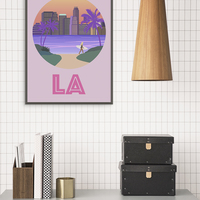 Los Angeles, LA, LaLaLand, California, city art, city, digital, illustration, art print - Thumbnail 4