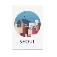 Seoul, South Korea, city art, city, digital, illustration, art print - Thumbnail 4