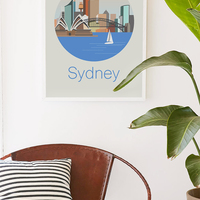 Sydney, Australia, city art, city, digital, illustration, art print - Thumbnail 3