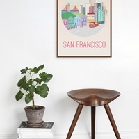 San Francisco, SF, California, city art, city, digital, illustration, art print - Thumbnail 1