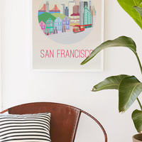San Francisco, SF, California, city art, city, digital, illustration, art print - Thumbnail 3