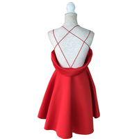 Sexy Open Back Short Women Dresses, Cross Back Party Dresses, Short Prom Dresses - Thumbnail 2