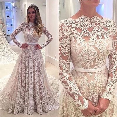 Lace prom dresses, unique prom dresses, charming prom dresses, long sleeves prom dresses, elegant prom dress, long prom dresses, pd15358
