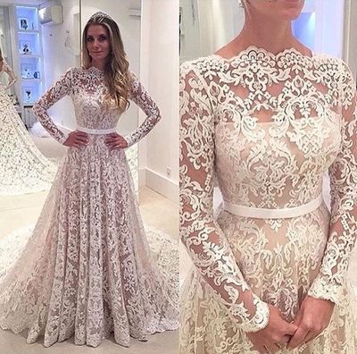 Lace prom dresses, unique prom dresses, charming prom dresses, long sleeves prom dresses, elegant prom dress, long prom dresses, PD15358