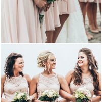 Short bridesmaid dress, lace bridesmaid dress, chiffon bridesmaid dress, cheap bridesmaid dress, knee-length bridesmaid dress, PD15456 - Thumbnail 1