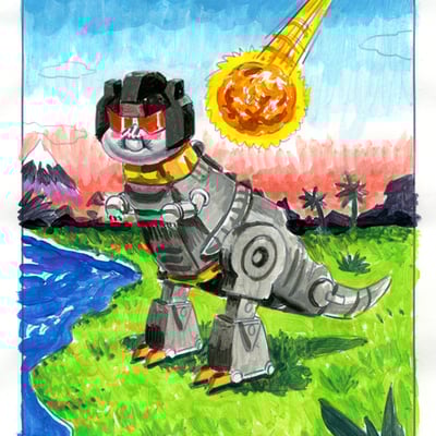 Grim luke / extinct sean color rough - trashformers series 1 2017