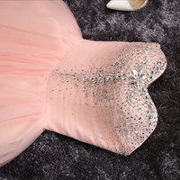 Sweetheart A-line pink strapless short prom dress,homecoming dress - Thumbnail 4