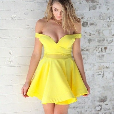 Off the shoulder short homecoming dresses