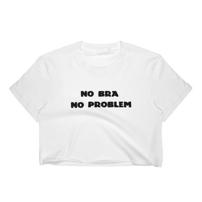No bra women's crop top