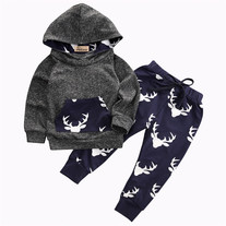 Hello Deer Hoodie and Pants Set - Thumbnail 2