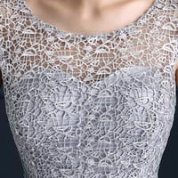 Cute grey A-line lace short prom dress, homecoming dress - Thumbnail 1