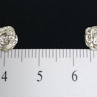 Silver Rose Studs - Thumbnail 1