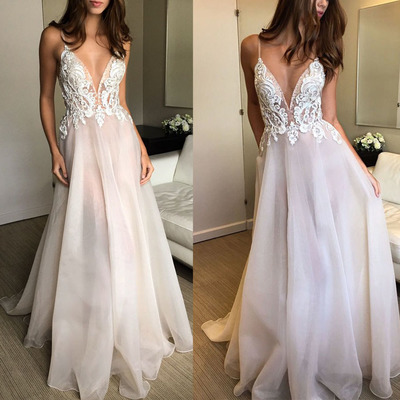 Sexy prom dress, long prom dress, v neck prom dress, lace prom dress, elegant prom dress, unique prom dress, cheap prom dress, pd15166