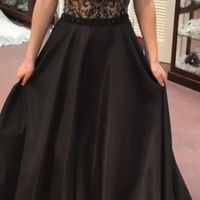 Long prom dress, halter prom dress, black prom dress, beaded prom dress, popular prom dress, formal prom dress, PD15391 - Thumbnail 1