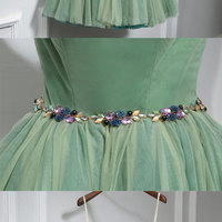 Cute green sweetheart neck short prom dress, homecoming dress - Thumbnail 3