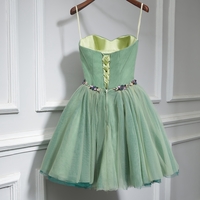 Cute green sweetheart neck short prom dress, homecoming dress - Thumbnail 2