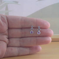 925 Amethyst Earrings/Sterling Silver Amethyst Earrings/Purple Gemstone Earrings/Amethyst Jewellery/Amethyst Jewelry/February Birthstone - Thumbnail 2