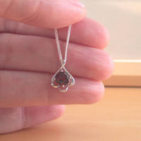 925 Garnet Pendant & 18" Silver Chain/Garnet Necklace/Red Garnet Jewellery/Garnet Jewelry/Garnet Jewelery/January Birthstone/Silver Garnet - Thumbnail 2