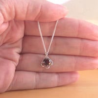 925 Garnet Pendant & 18" Silver Chain/Garnet Necklace/Red Garnet Jewellery/Garnet Jewelry/Garnet Jewelery/January Birthstone/Silver Garnet - Thumbnail 4