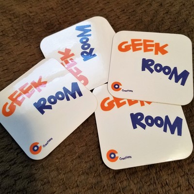 Geek room sticker 4-pack