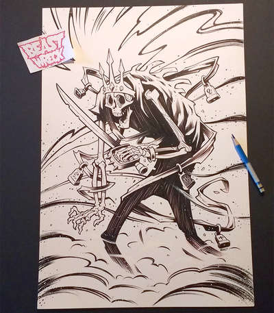 DESERT LICH inked artwork