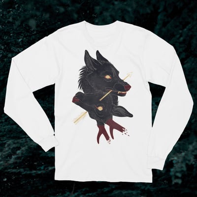 Double face - white long sleeve t-shirt