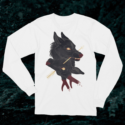 Double Face - White Long Sleeve T-Shirt