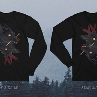 Double Face - Black Long Sleeve T-Shirt - Thumbnail 1