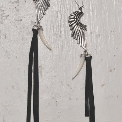 Primitive dream long dangle earrings