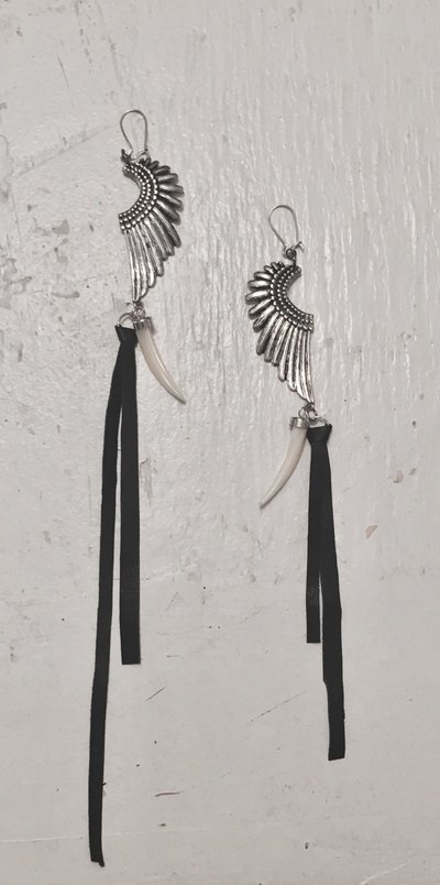 Primitive dream long dangle earrings