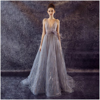 Long prom dress, v neck prom dress, charming prom dress,affordable prom dress, elegant prom dress, formal prom dress, evening dress, PD15277 - Thumbnail 2