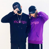 Gothic NINJA FRESH Embroidered Hoodie Sweatshirt - Thumbnail 1