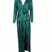 Green Glitter Maxi Dress - Thumbnail 2