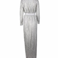 Silver Glitter Maxi Dress - Thumbnail 1