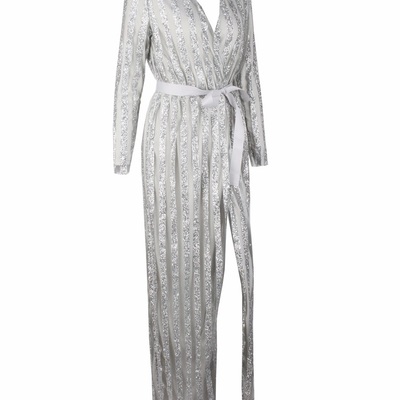 Silver glitter maxi dress