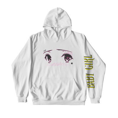 Babygirl hoodie white - mjn originals