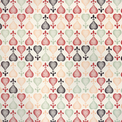 Rainbow danask & antique red 12x12" double sided