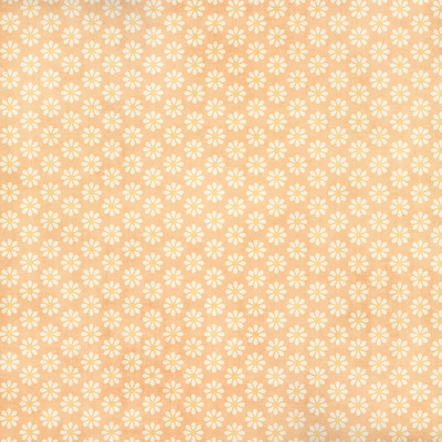 Orange sunflowers & off-white 12x12" double sided